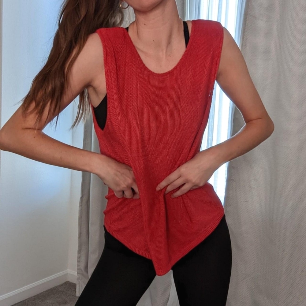 Orange slinky vintage top